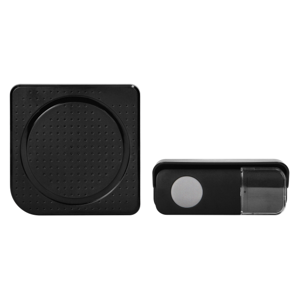 TOGI AC wireless mains-powered doorbell with learning system, 38 sounds, 200m, black